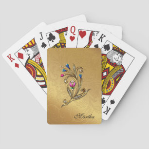 Jeu De Cartes Élégant Tone Or Personnalisé Jouer Cartes