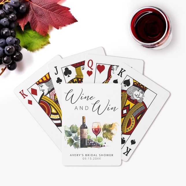 Jeu De Cartes Élégant vin et Win Aquarelle (Créateur téléchargé)