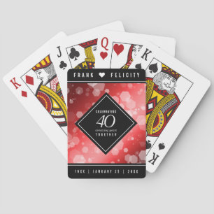 Jeu De Cartes Élégante célébration du 40e anniversaire du Mariag