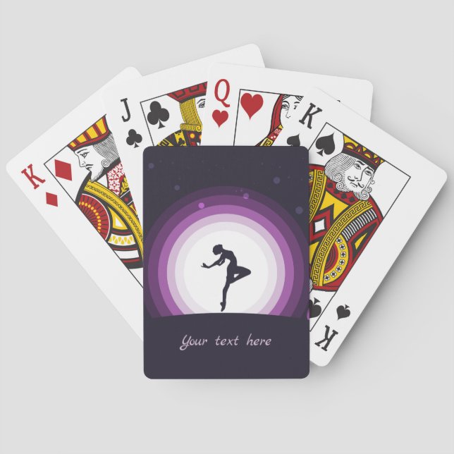 Jeu De Cartes Élégante Daneuse de Ballet Lumières violettes Pers (dos)