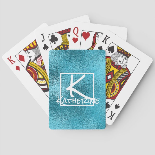 Jeu De Cartes Elégante Parties scintillant Bleue Étincelante Bag (dos)