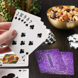 Jeu De Cartes Elégante Parties scintillant pourpre et étincelles