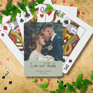 Jeu De Cartes Élégantes cartes de mariage Vert Sauge Amour et Me