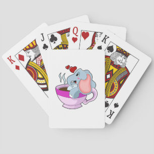 Jeu De Cartes Elephant avec la coupe du café