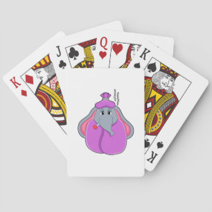 Jeu De Cartes Eléphant avec thermomètre à fièvre