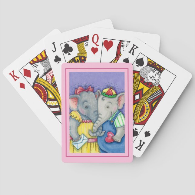 JEU DE CARTES ÉLÉPHANTS BÉBÉS PREMIER AMOUR, PACHYDERMES CUITS (dos)
