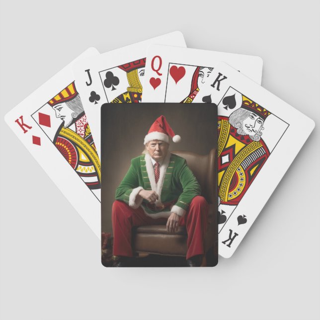 Jeu De Cartes Elf de Noël Donald Trump (dos)