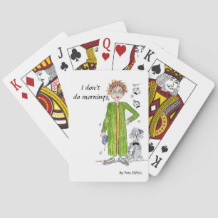 Jeu De Cartes Elle dit que je ne fais pas le matin Caricature nu
