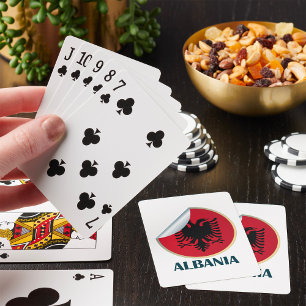 Jeu De Cartes Emblème d'aigle à tête double en Albanie