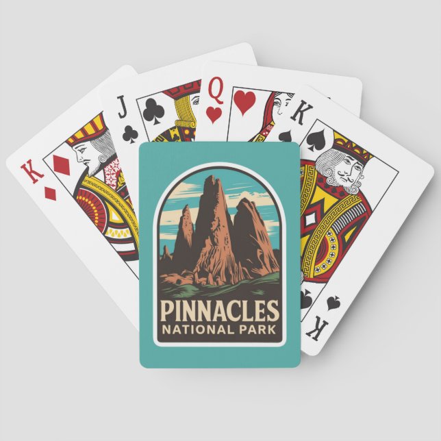 Jeu De Cartes Emblème de voyage du parc national Pinnacles (dos)