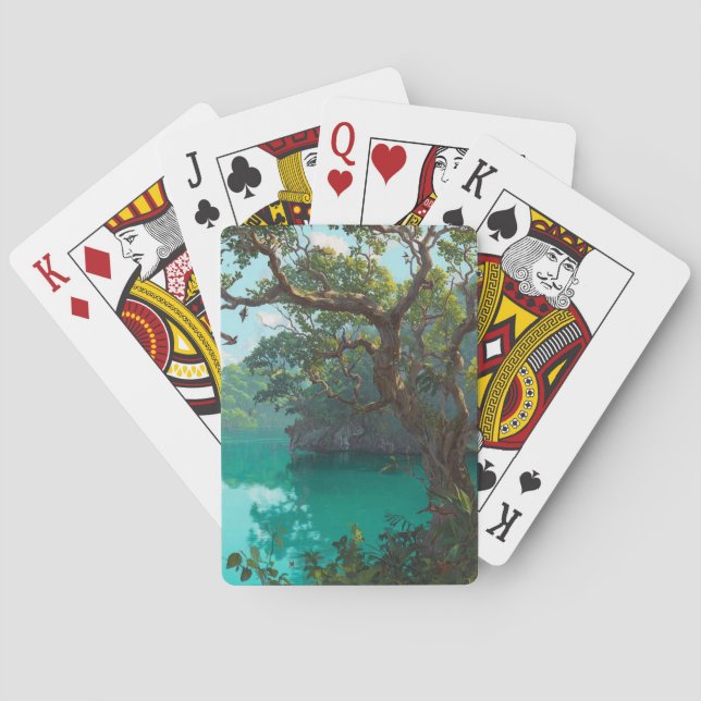 Jeu De Cartes Emerald Jungle Lagoon Playing Cards (dos)
