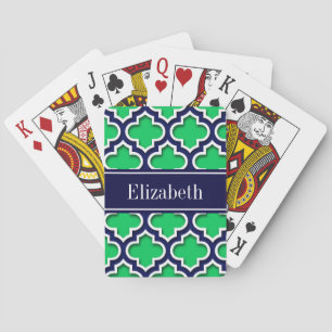 Jeu De Cartes Emerald Marine Marocaine #5DS Nom de marine Monogr