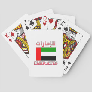 Jeu De Cartes Émirats UAE Drapeau الإمارات Arabe & Anglais Cool