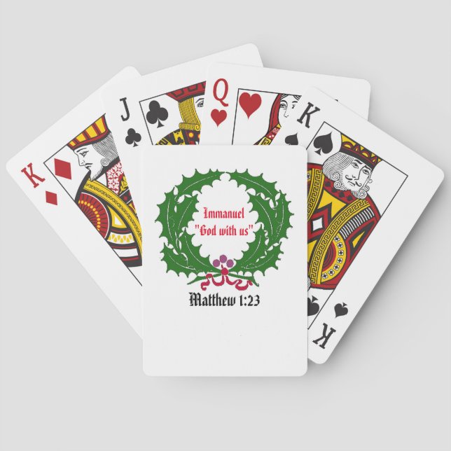 Jeu De Cartes Emmanuel Dieu avec nous Customisez-le (dos)