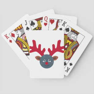 Jeu De Cartes emoji de lune de rennes de noël