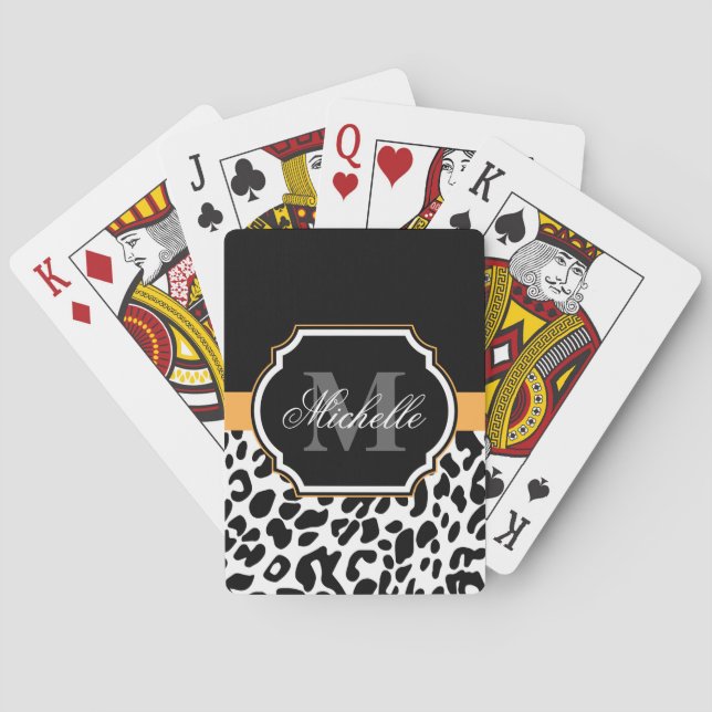 Jeu De Cartes Empreinte de léopard (dos)