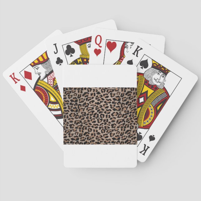 Jeu De Cartes empreinte de léopard cheetah (dos)