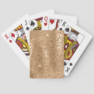 Jeu De Cartes Empreinte de léopard Gold Glam Parties scintillant