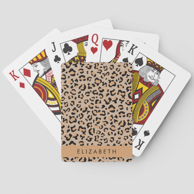 Jeu De Cartes Empreinte de léopard, Spots, Leopard Brown, Votre  (dos)