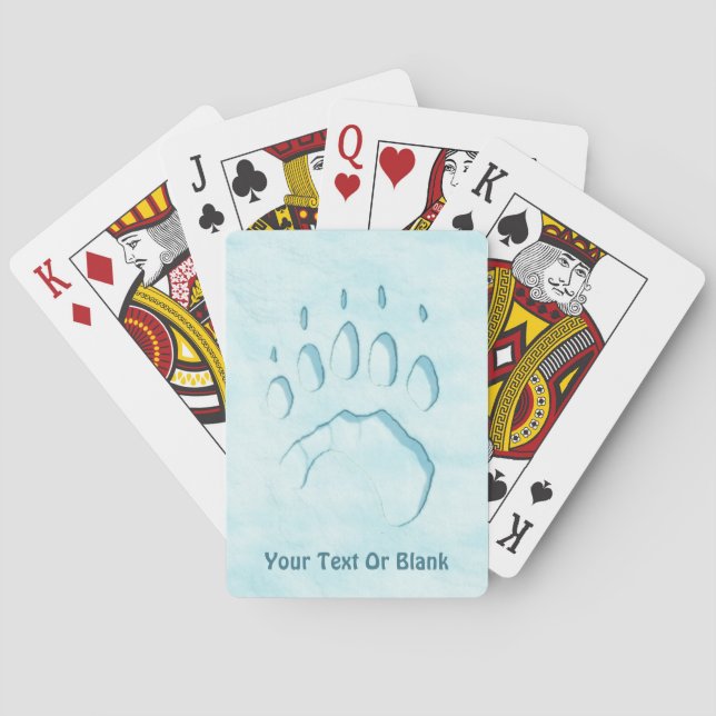 Jeu De Cartes Empreinte de patte d'ours polaire (dos)