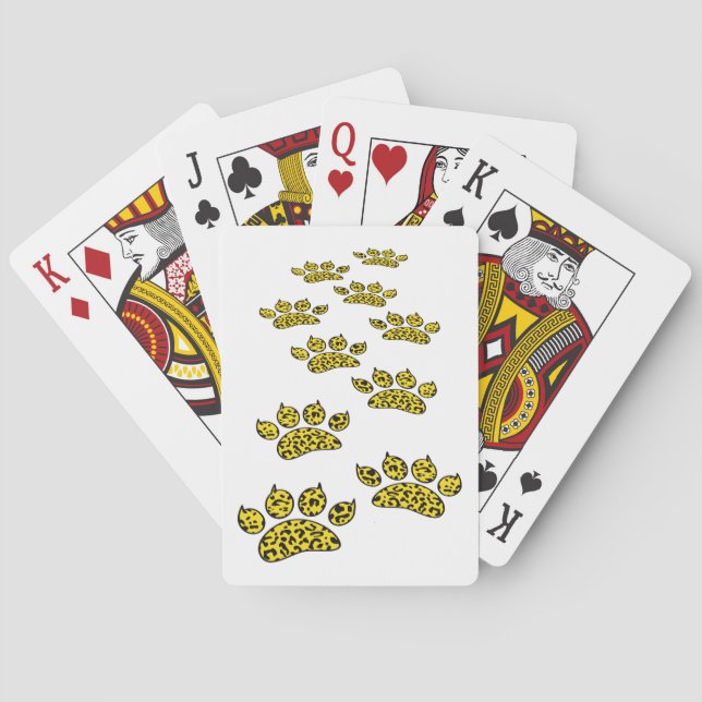 Jeu De Cartes Empreinte de patte léopard Jouer aux cartes (dos)
