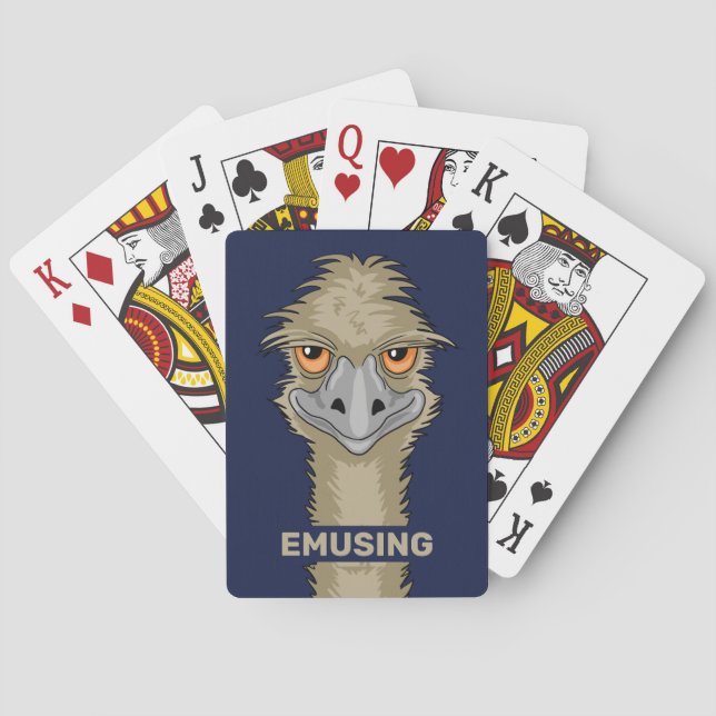 Jeu De Cartes Emusing Funny Emu Pun Jouer des cartes (dos)