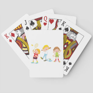 Jeu De Cartes Enfants jouant au sport
