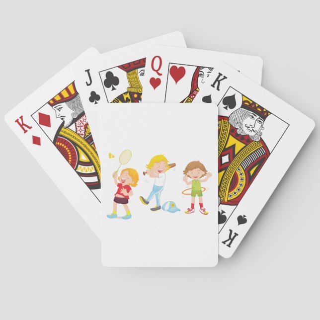 Jeu De Cartes Enfants jouant au sport (dos)