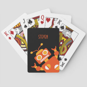 Jeu De Cartes Enfants Personnalisé Crazy Orange Robot Boys