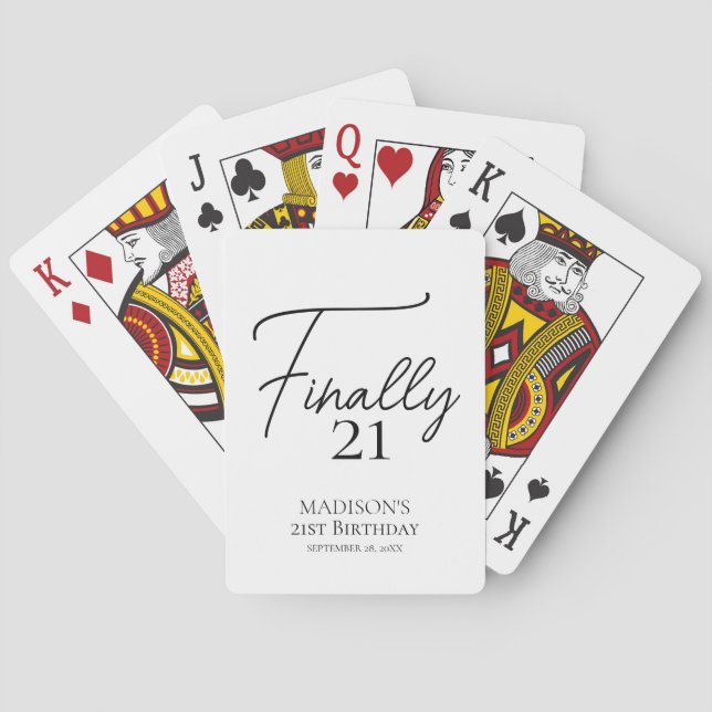 Jeu De Cartes Enfin 21 Noir & Blanc 21e anniversaire (dos)