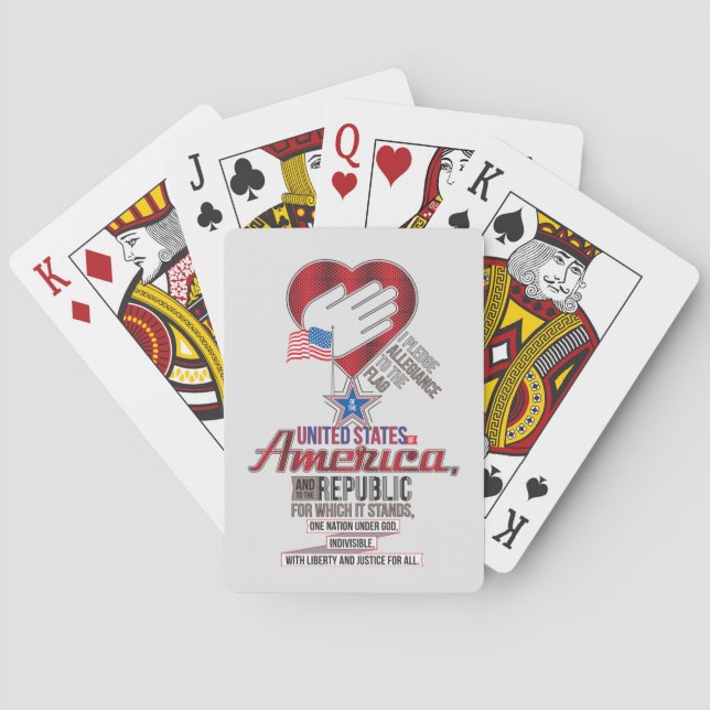 Jeu De Cartes Engagement d'allégeance des États-Unis (dos)