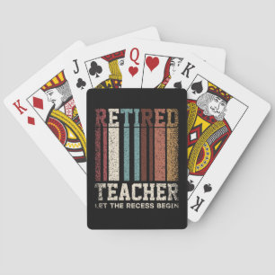 Jeu De Cartes Enseignant Retraité Rétro Laissez La Récréation Co