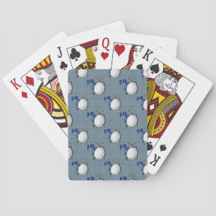 Jeu De Cartes Ensemble à tambour ; bleu