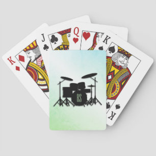 Jeu De Cartes Ensemble de tambour monogramme vert