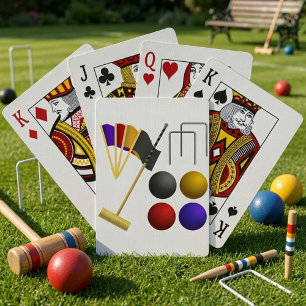 Jeu De Cartes Ensemble d'équipement de croquet Maillet Boules Ar