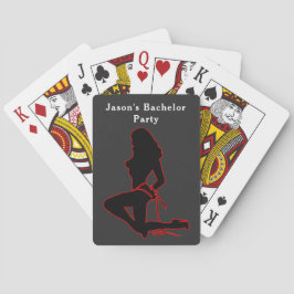 Jeu De Cartes Enterrement de vie de garçon nuit des gars silhoue