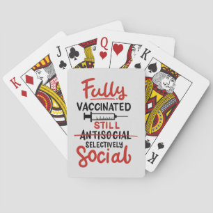 Jeu De Cartes Entièrement vacciné, toujours distanciation social