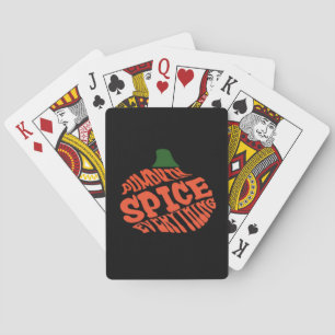 Jeu De Cartes Épices citrouilles Tout Classique Automne Slogan