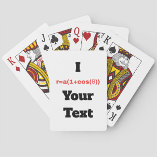 Jeu De Cartes Equation polaire personnalisable (I Heart)