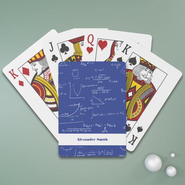 Jeu De Cartes Équations simples Royal Blue Math Formules (Créateur téléchargé)