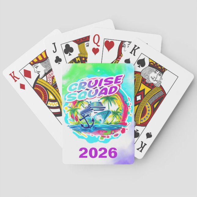 Jeu De Cartes Équipe de croisière personnalisée (dos)