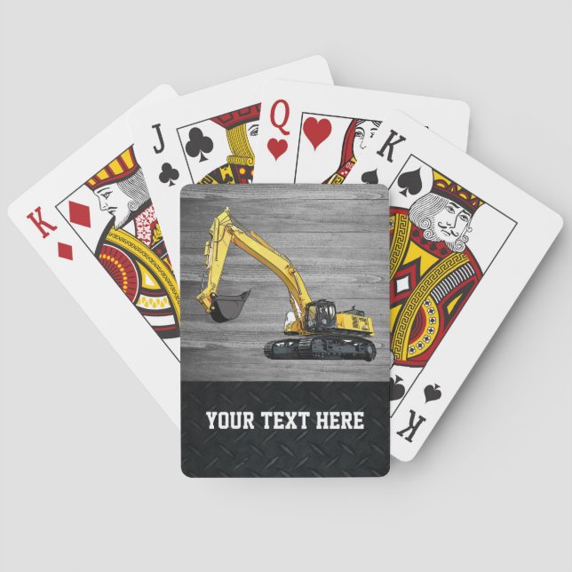 Jeu De Cartes Équipement lourd Excavateur d'affaires Constructio (dos)