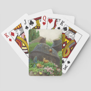 Jeu De Cartes Escargots dans un jardin de rochers (par H.A. Bren