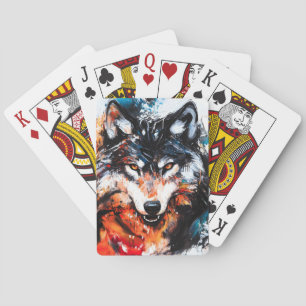 Jeu De Cartes Esprit Loup Sauvage Abstrait