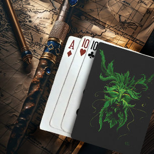 Jeu De Cartes Esprit Mystique de la Forêt Greenman Visage de Feu