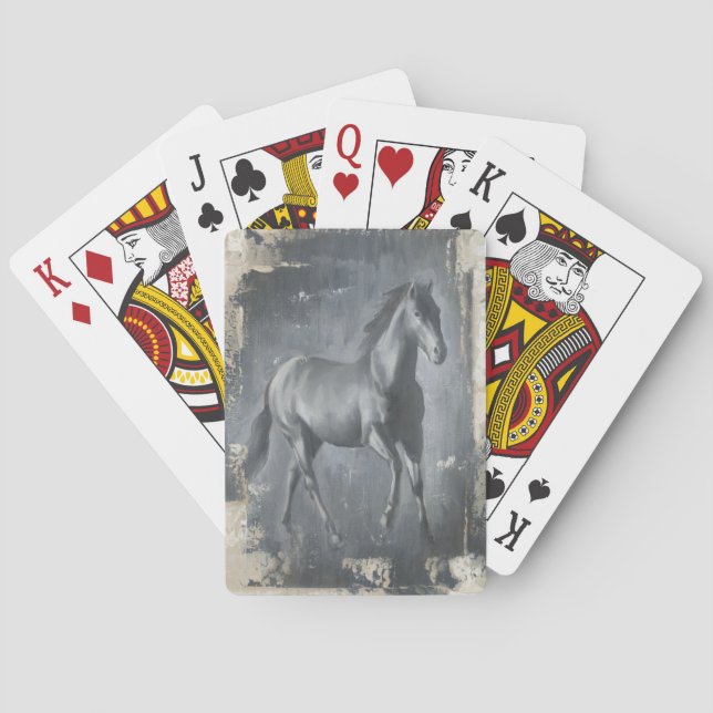 Jeu De Cartes Étalon courant noir (dos)