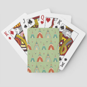 Jeu De Cartes Étape Geo Sud-Ouest   Motif Teepee vert
