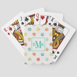 Jeu De Cartes Étape réfléchie de papillons du monogramme  