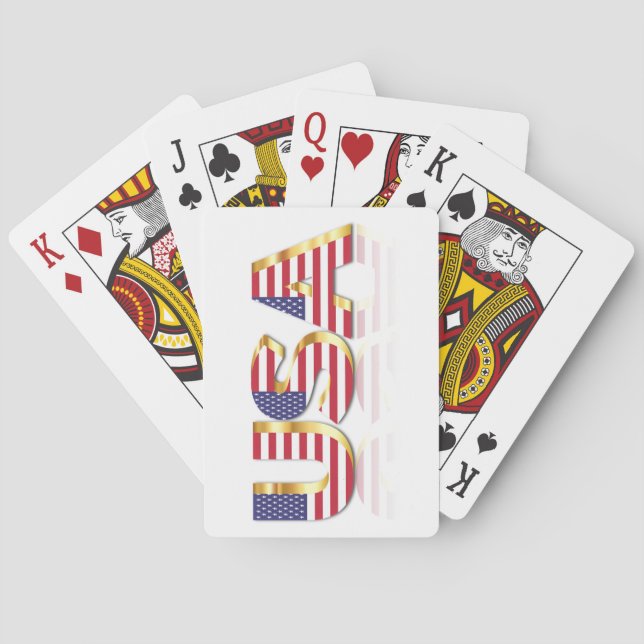 Jeu De Cartes États-Unis Drapeau Jouer des cartes (dos)