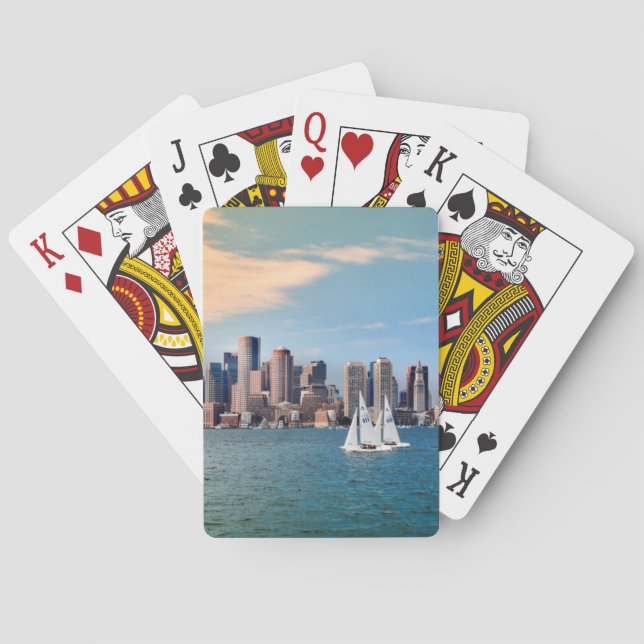 Jeu De Cartes États-Unis, Massachusetts. Skyline 3 de Boston Wat (dos)